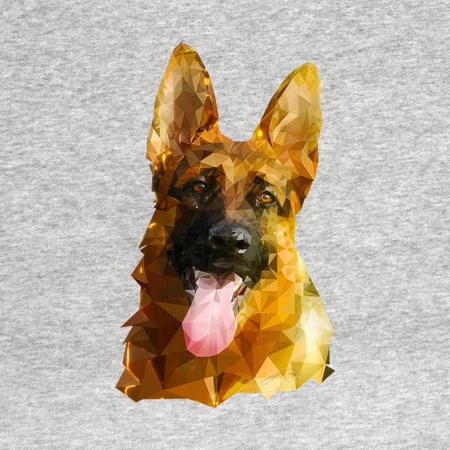 German Shepherd (Low Poly) by lunaroveda